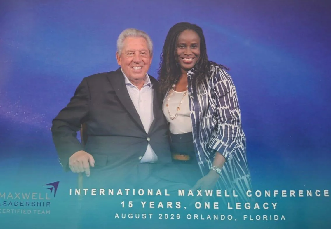 Evbusogie Osojie with John C. Maxwell at the International Maxwell Conference, Orlando, August 2026